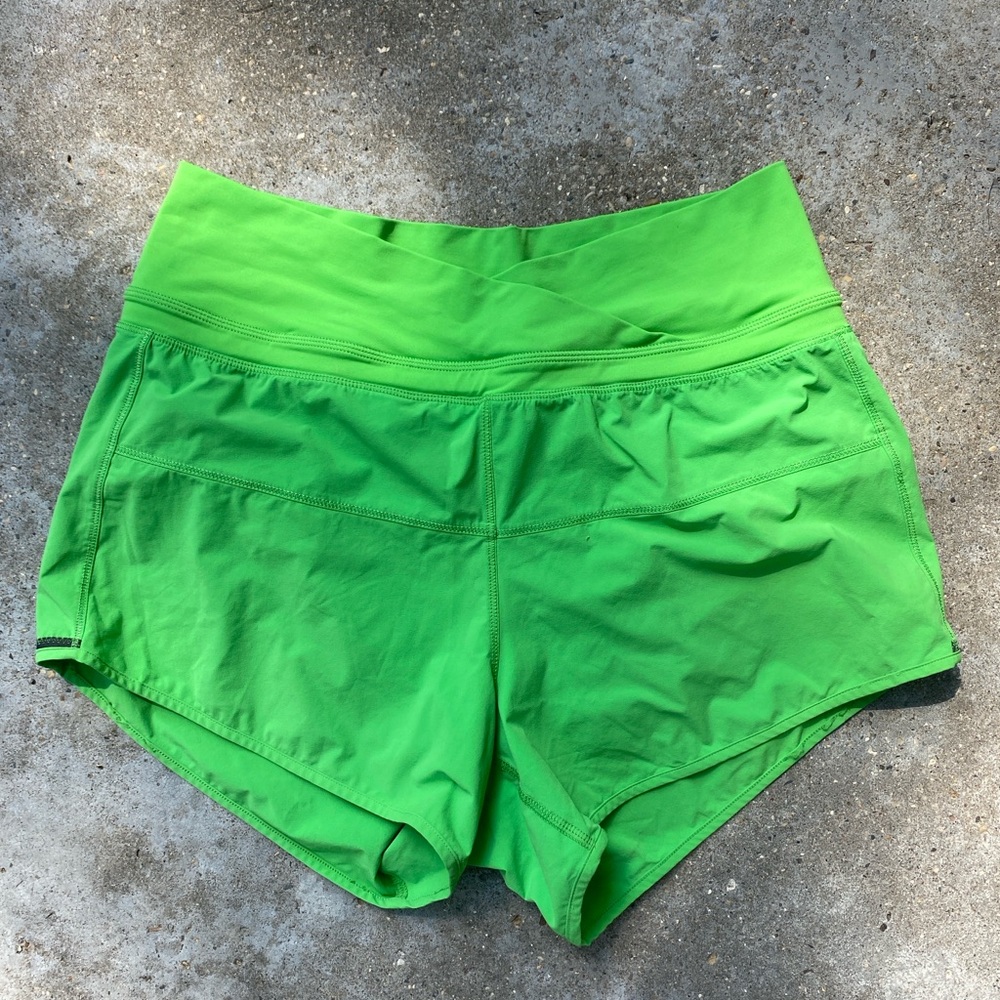 Lululemon Athletica Bright Green Athletic Shorts Women 4